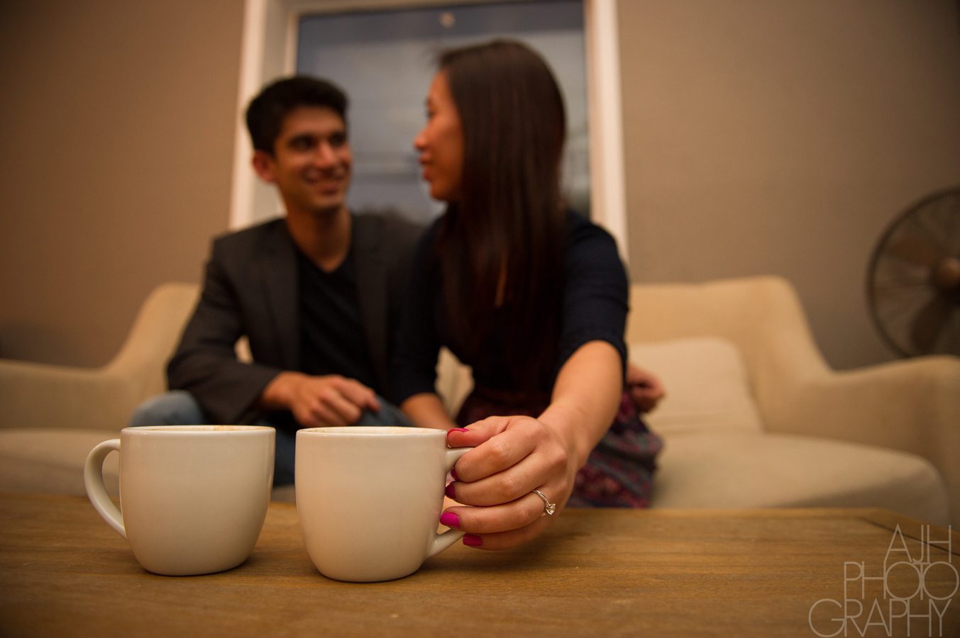 Coffee Shop Engagement Photography
